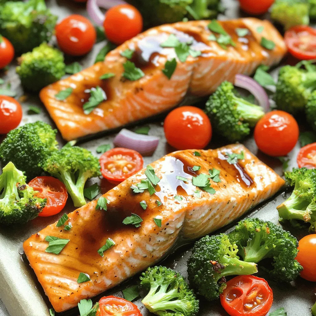 Sheet Pan Maple Balsamic Salmon Veggies Delight