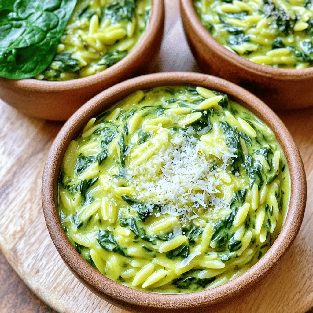 Creamy Spinach Orzo for a Comforting Dinner