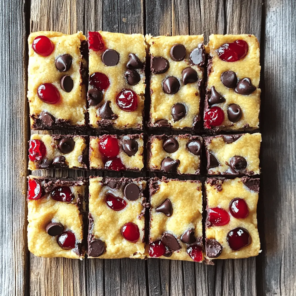 Cherry Chocolate Chip Cookie Dough Bars Delightful Treat