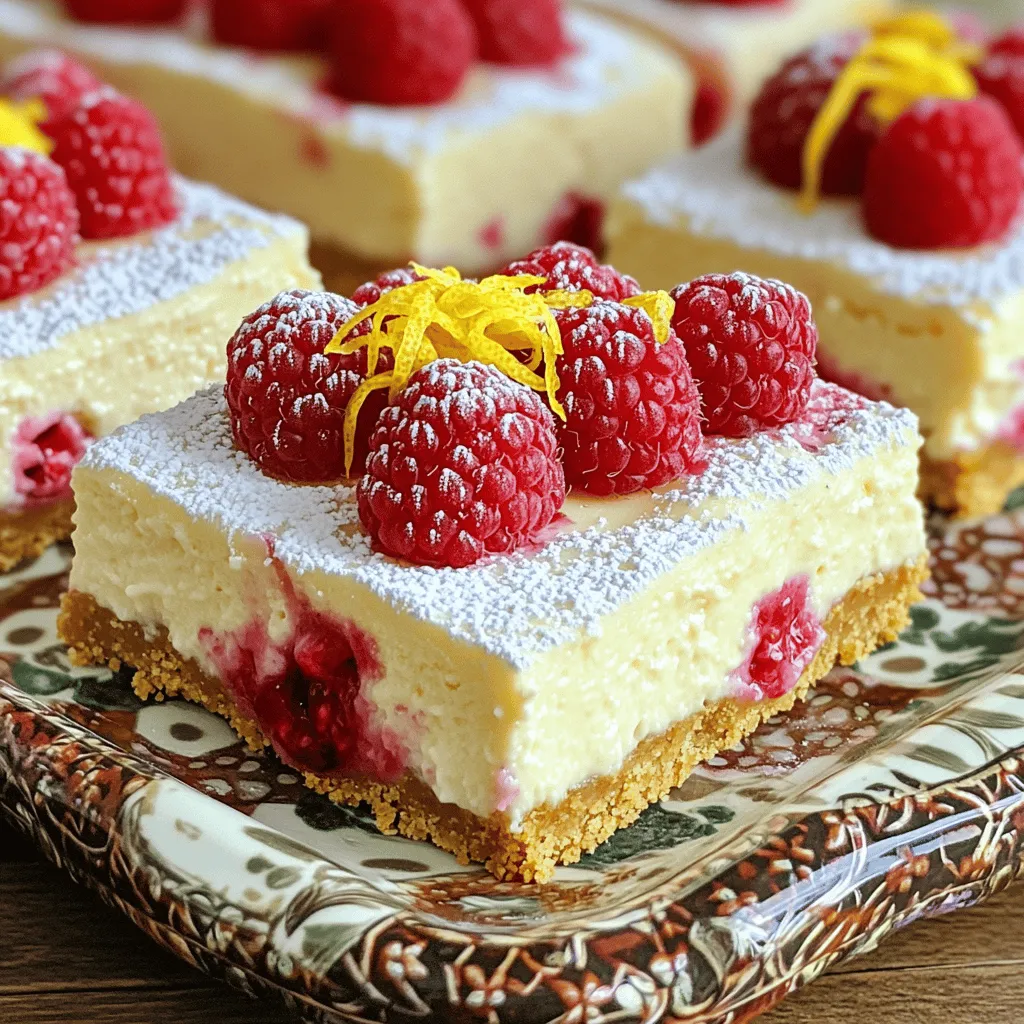 Lemon Raspberry Cheesecake Bars Delightful and Creamy