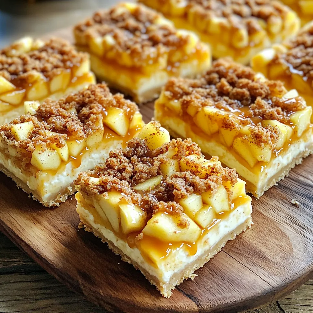 Caramel Apple Cheesecake Streusel Bars Delightful Treat