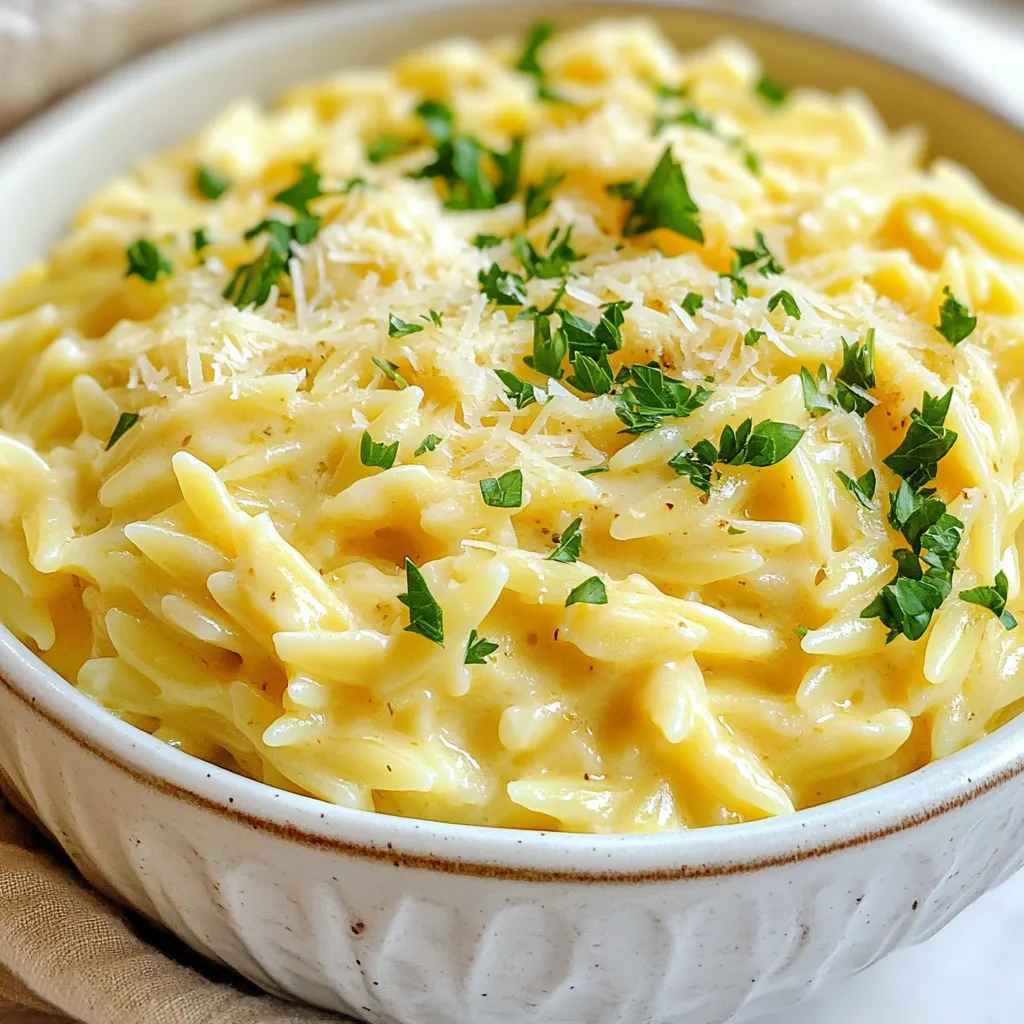 Creamy Garlic Parmesan Orzo Delightful and Easy Meal