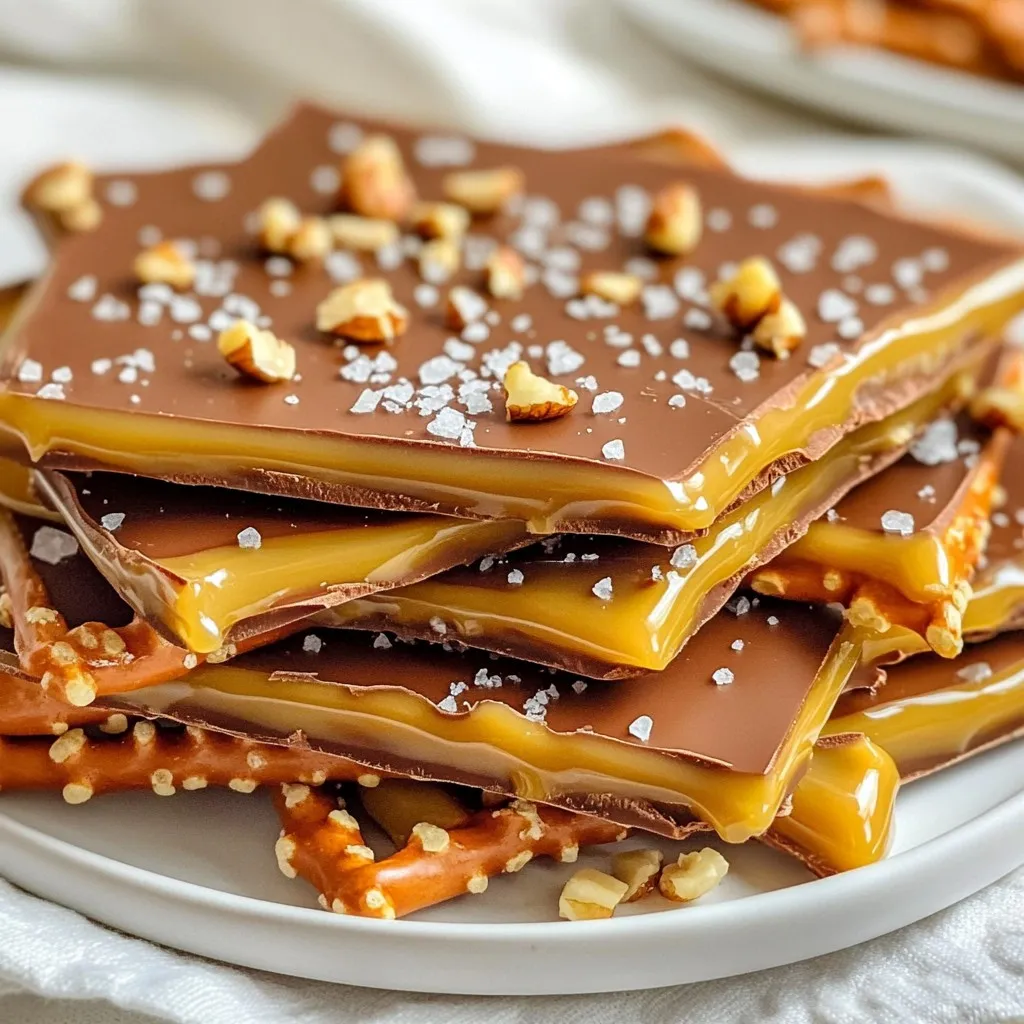 Chocolate Caramel Pretzel Bark Irresistible Treat