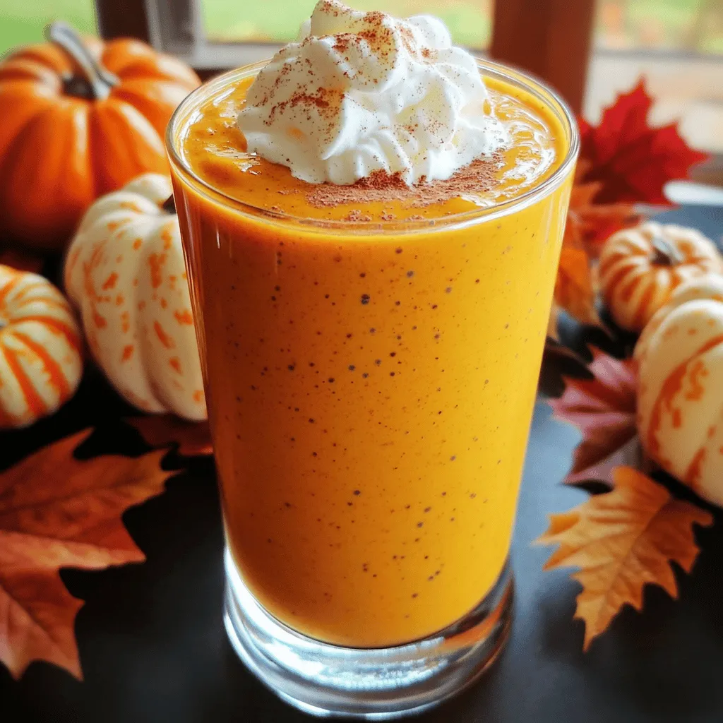 Pumpkin Pie Smoothie Creamy Fall Flavor Delight
