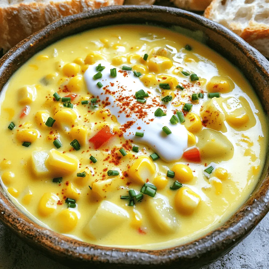 Creamy Corn Chowder Delightful and Comforting Meal