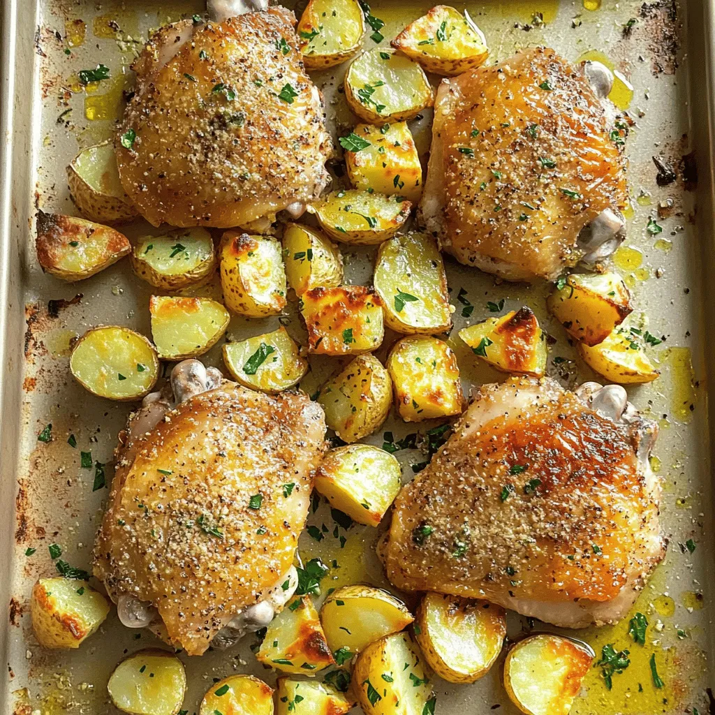 Garlic Parmesan Chicken and Potatoes Delightful Meal