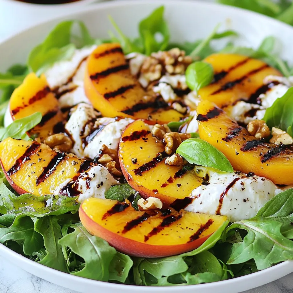 Grilled Peach Burrata Salad Fresh and Flavorful Delight