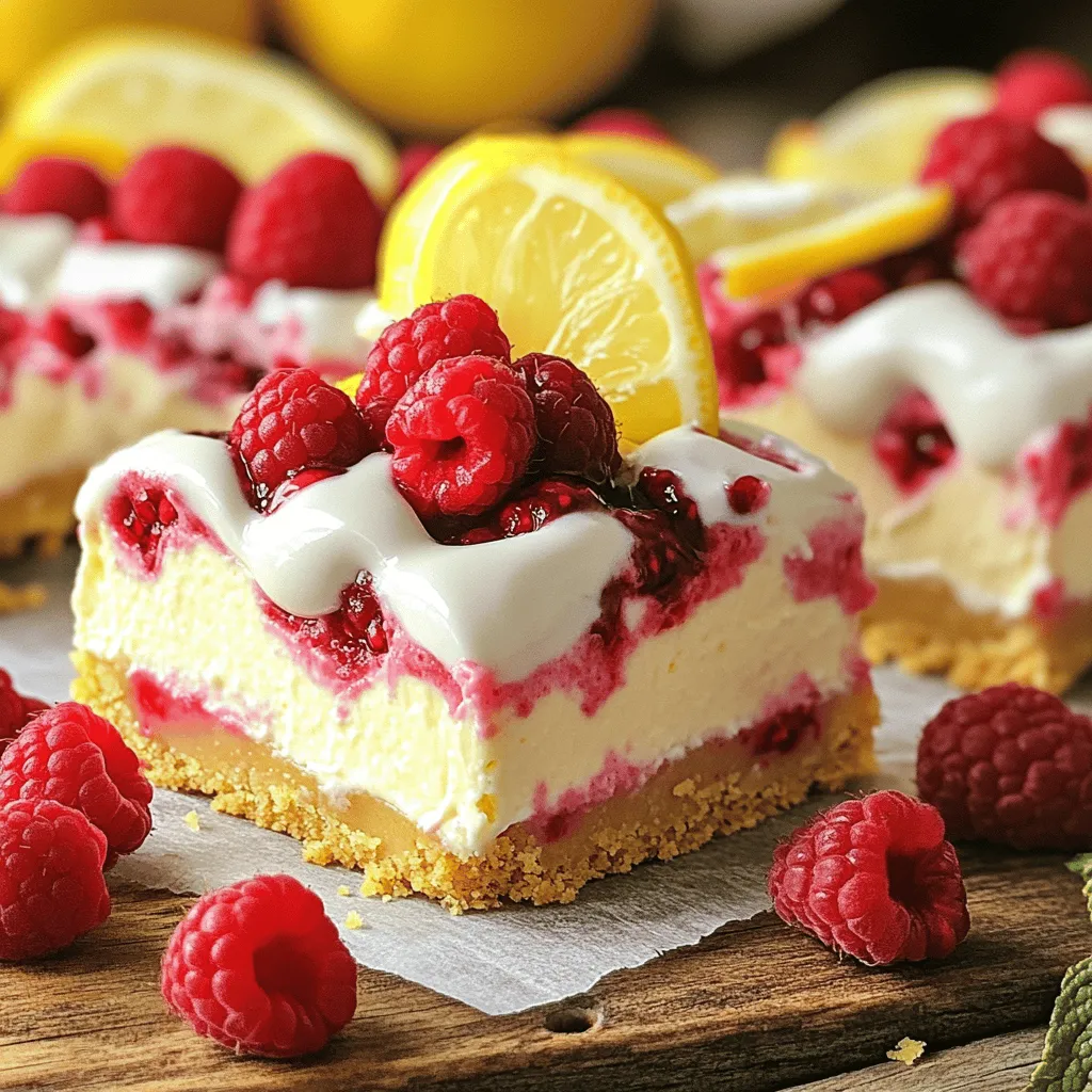 Lemon Raspberry Cheesecake Bars Delightful Dessert