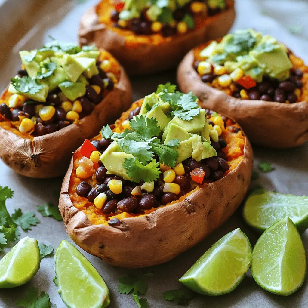 Vegan Stuffed Sweet Potatoes Flavorful and Healthy Dish