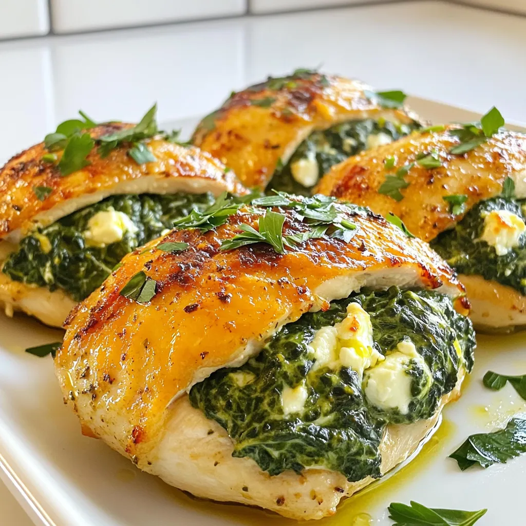 Spinach Feta Stuffed Chicken Juicy and Flavorful Dish