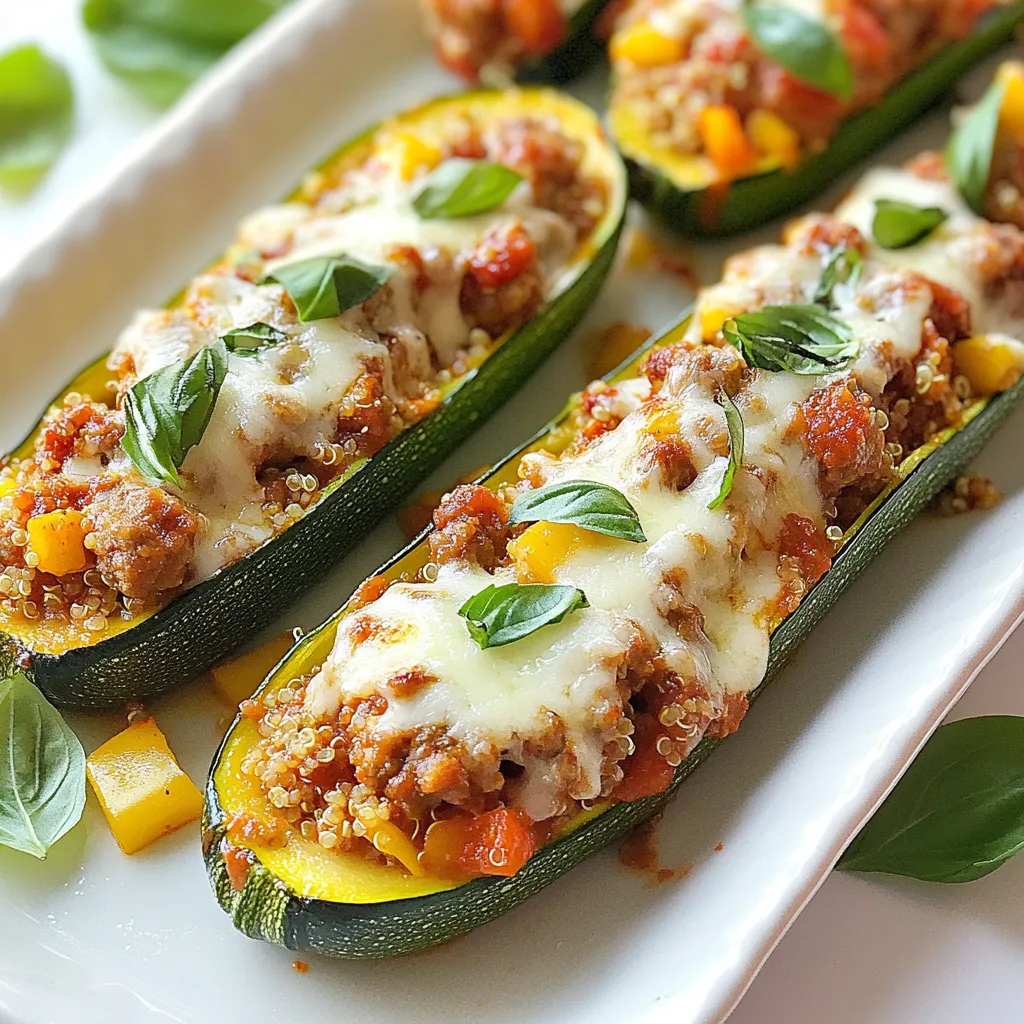 Italian Sausage Stuffed Zucchini Boats Flavorful Dish