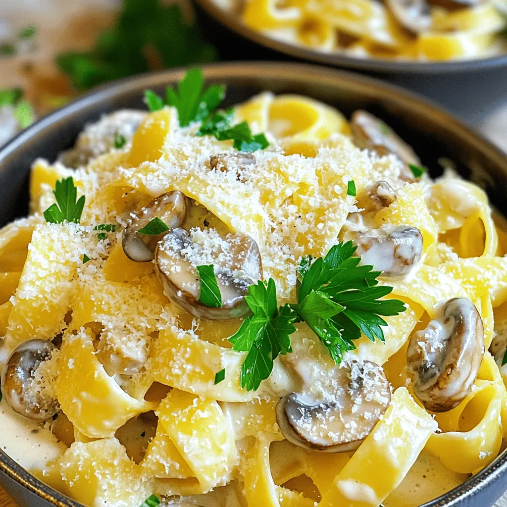 Creamy Garlic Mushroom Pasta Simple and Savory Dish