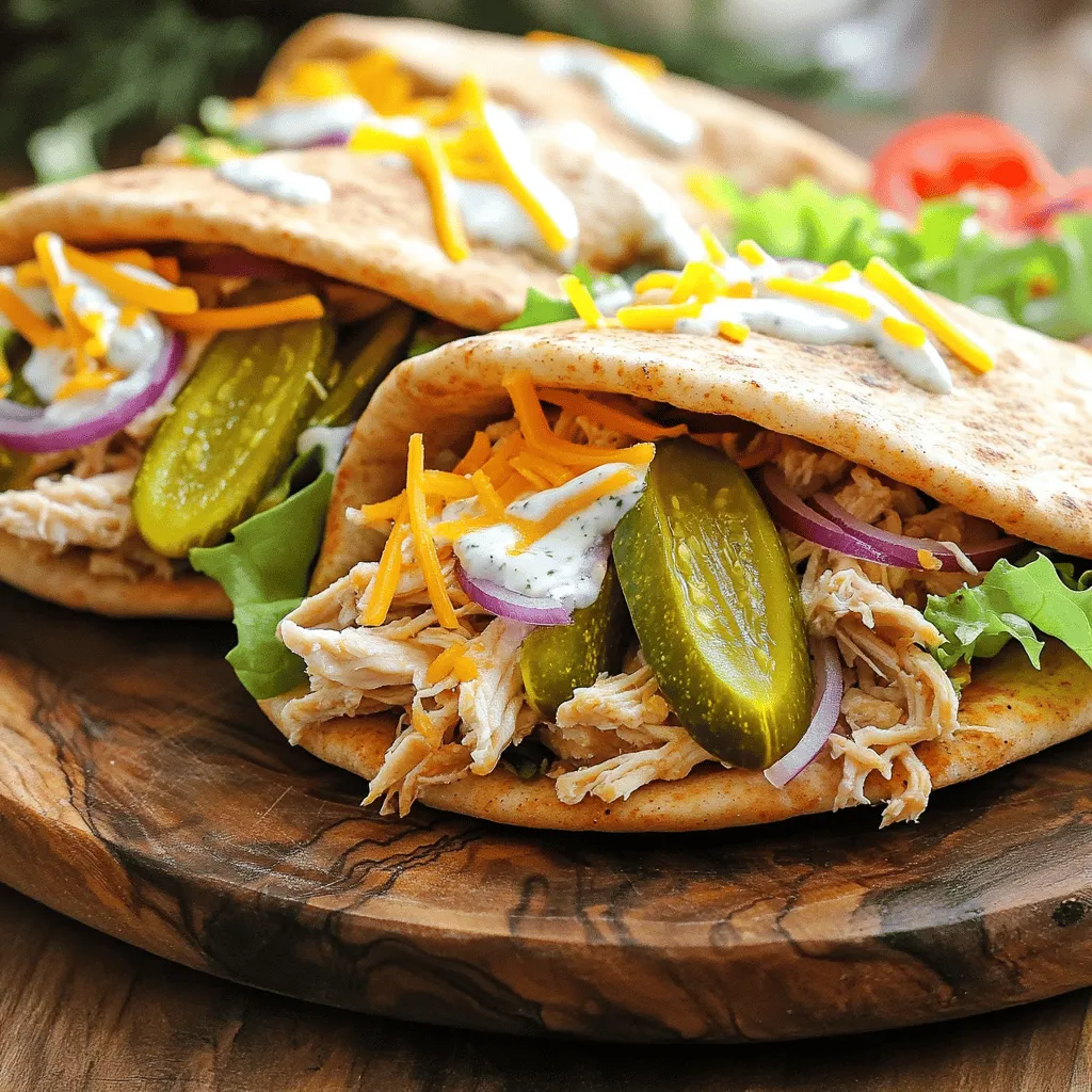 Pickle Ranch Chicken Pita Pockets Flavorful and Easy