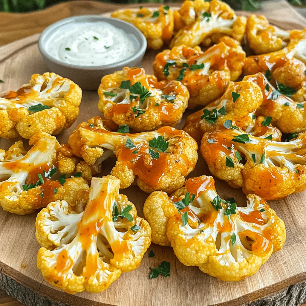 Vegan Cauliflower Buffalo Wings Crispy and Flavorful