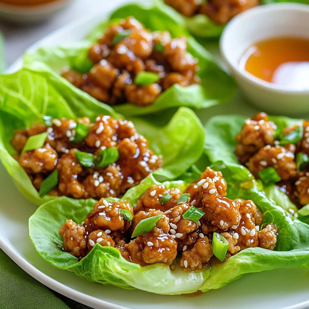 Honey Sesame Chicken Lettuce Wraps Flavorful Delight