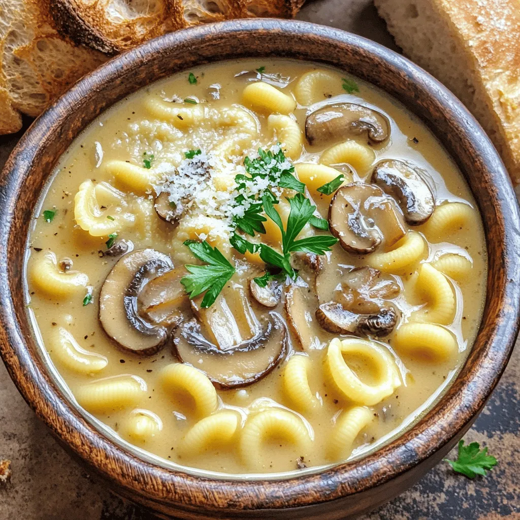 Creamy Mushroom Pasta Soup Rich and Flavorful Meal