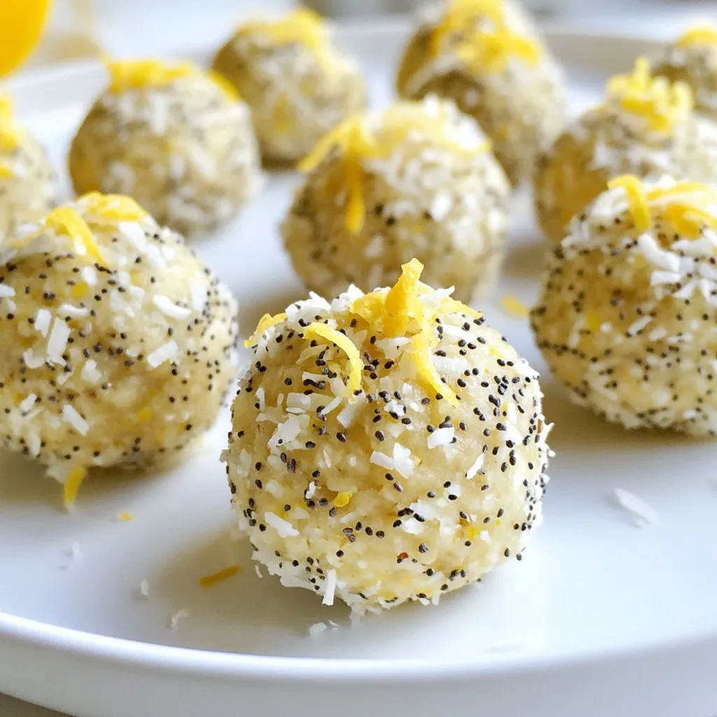 Lemon Poppyseed Energy Balls Healthy Snack Option