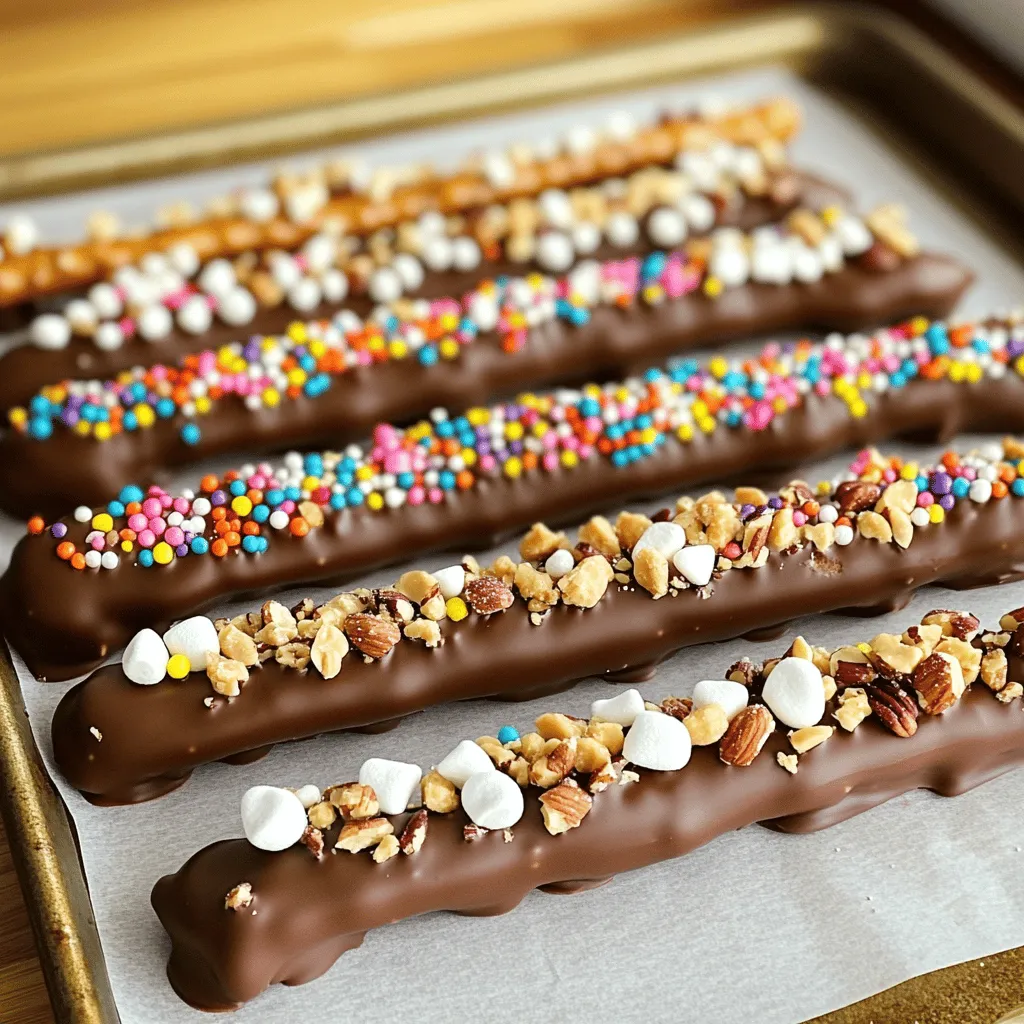 Chocolate Dipped Pretzel Rods Irresistible Sweet Treat