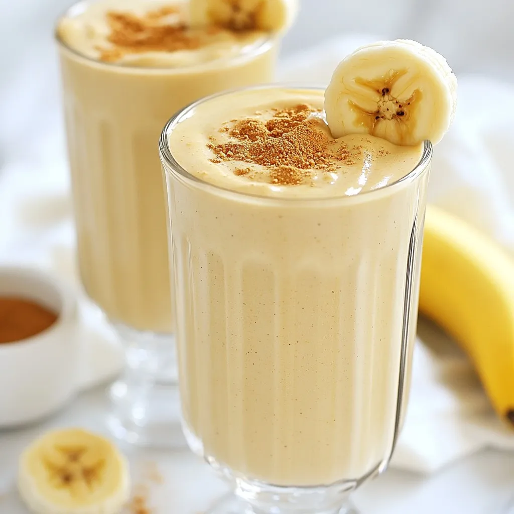 Peanut Butter Banana Smoothie Energizing and Filling Drink