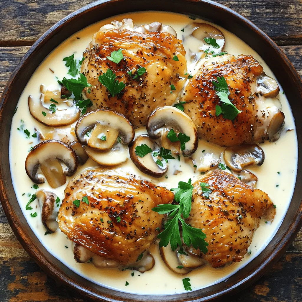 Mouthwatering Mushroom Chicken Creamy Flavor Delight