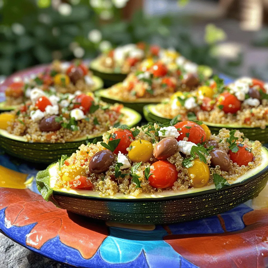 Mediterranean Stuffed Zucchini Boats Flavorful Delight