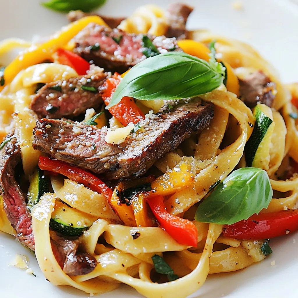 Sweet and Spicy Steak Pasta Flavorful Dinner Delight