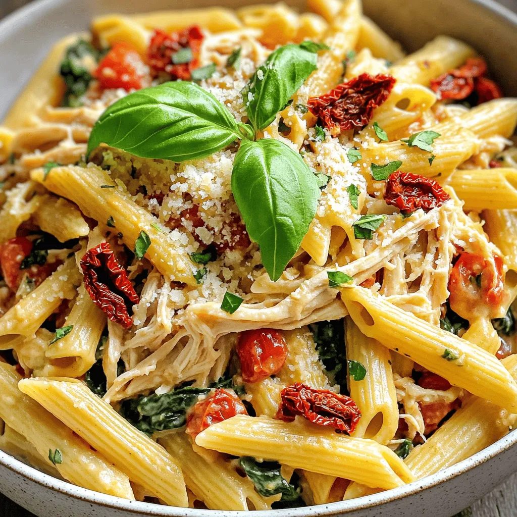 Savory Slow Cooker Tuscan Chicken Pasta Recipe