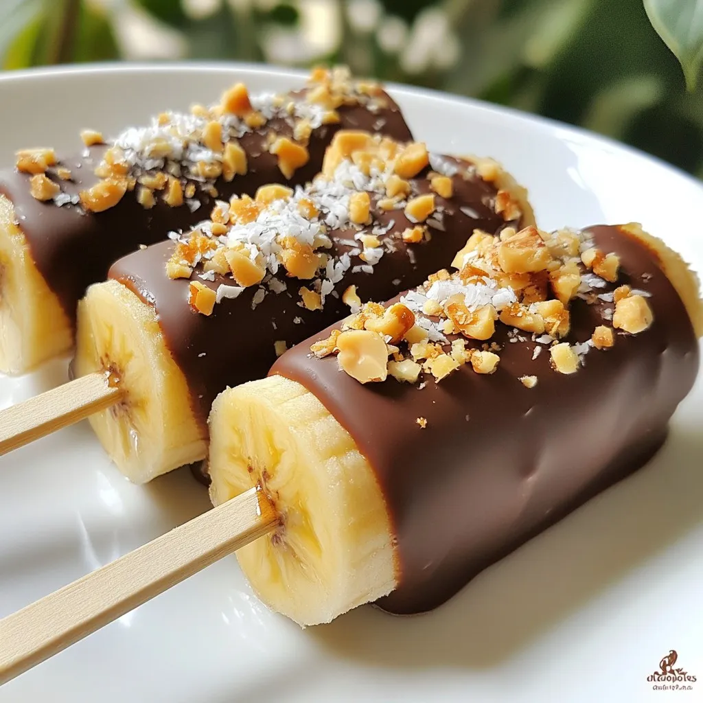 Chocolate Peanut Butter Banana Pops Delicious Frozen Treat