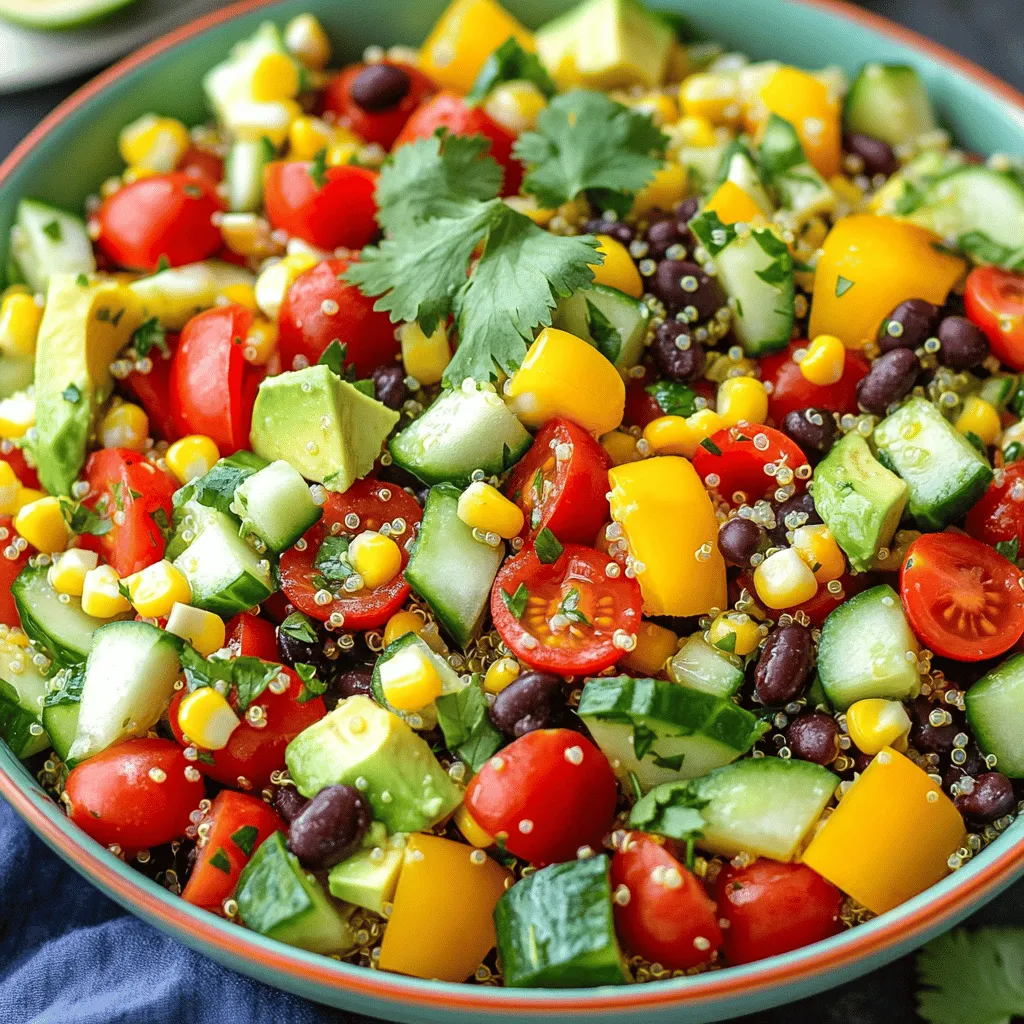 Rainbow Veggie Quinoa Salad Fresh and Nourishing Meal
