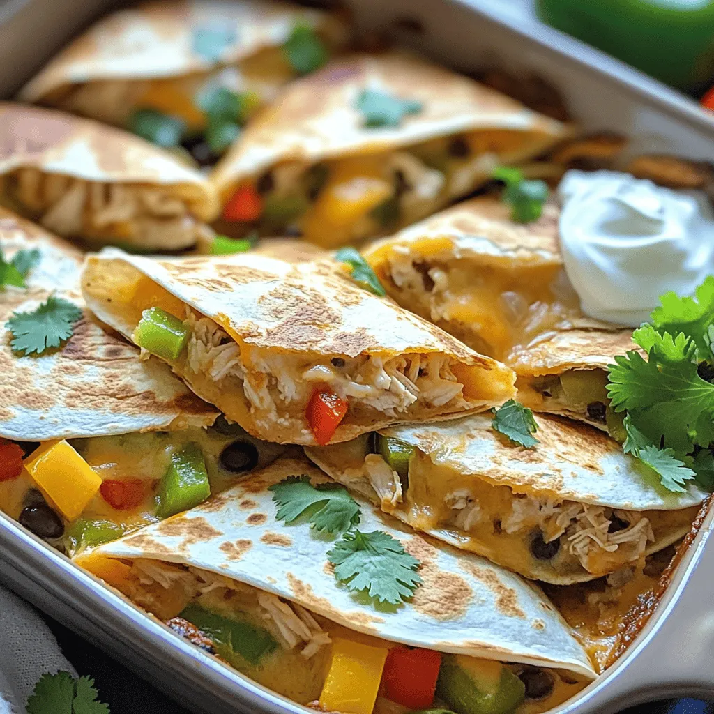 Chicken and Cheese Quesadillas Bake Flavorful Delight