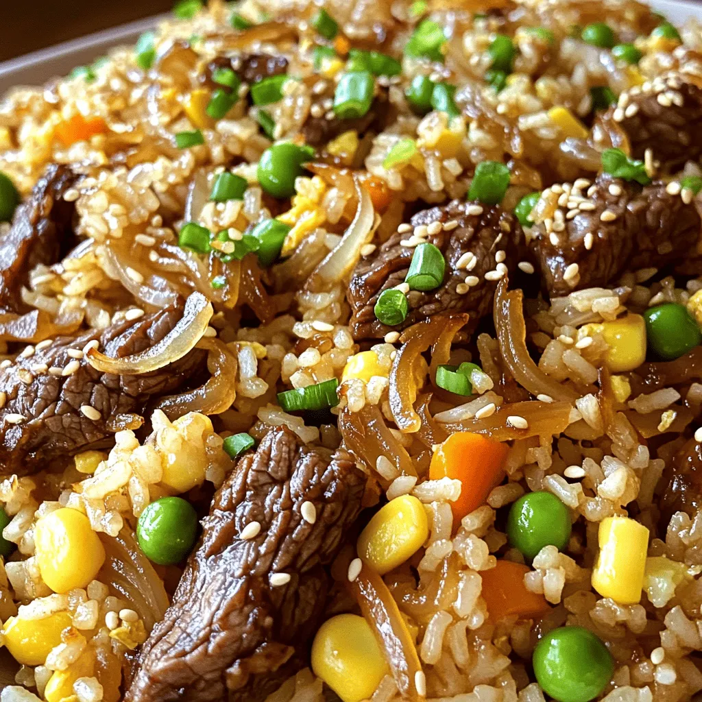 Savory Onion Beef Fried Rice Simple and Quick Meal