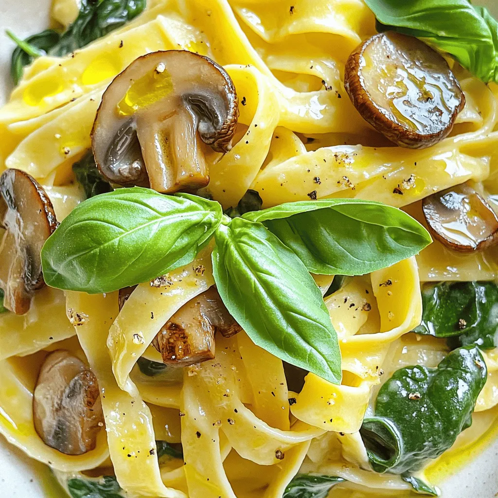 Mushroom and Spinach Pasta Delightful and Easy Recipe