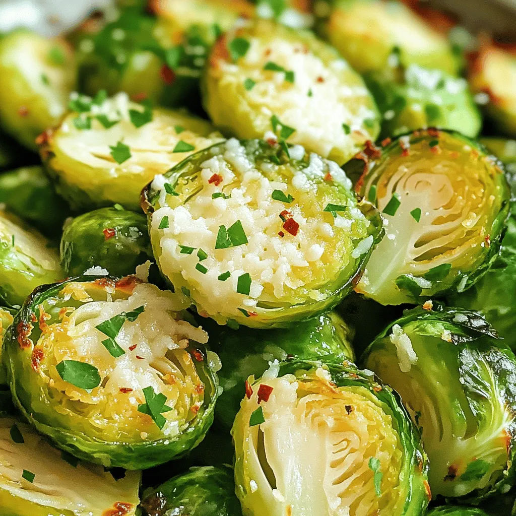 Crispy Garlic Parmesan Brussels Sprouts Tasty Treat