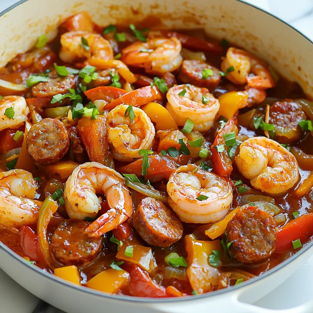 Cajun Shrimp and Sausage Skillet Savory Delight