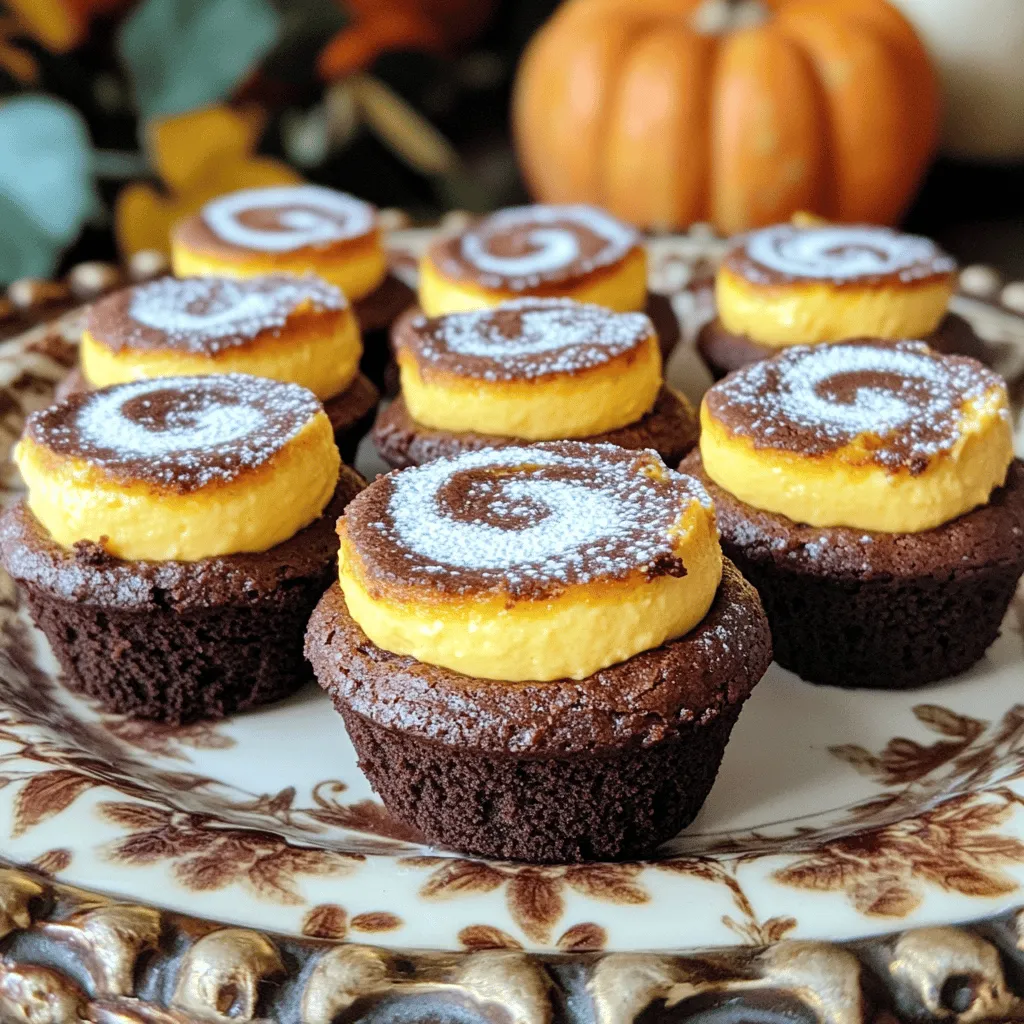 Pumpkin Cheesecake Brownie Cupcakes Delightful Treat