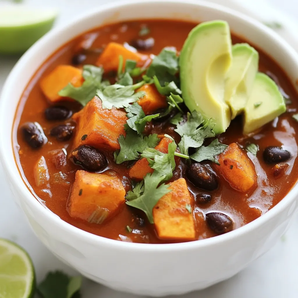 Savory Sweet Potato Black Bean Chili Recipe Easy Dish