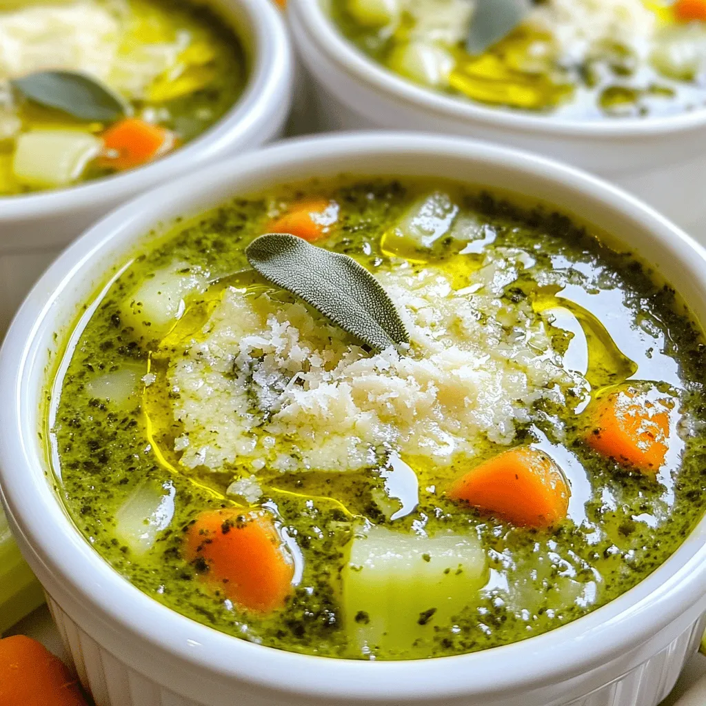 Roasted Garlic Sage Pesto Soup Savory and Simple Dish