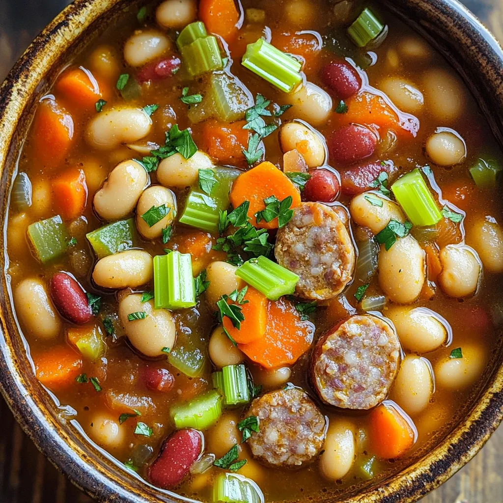 Slow Cooker Sausage Bean Stew Hearty Comfort Meal