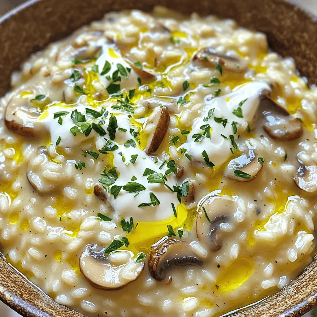 Creamy Mushroom Risotto Rich and Flavorful Dish