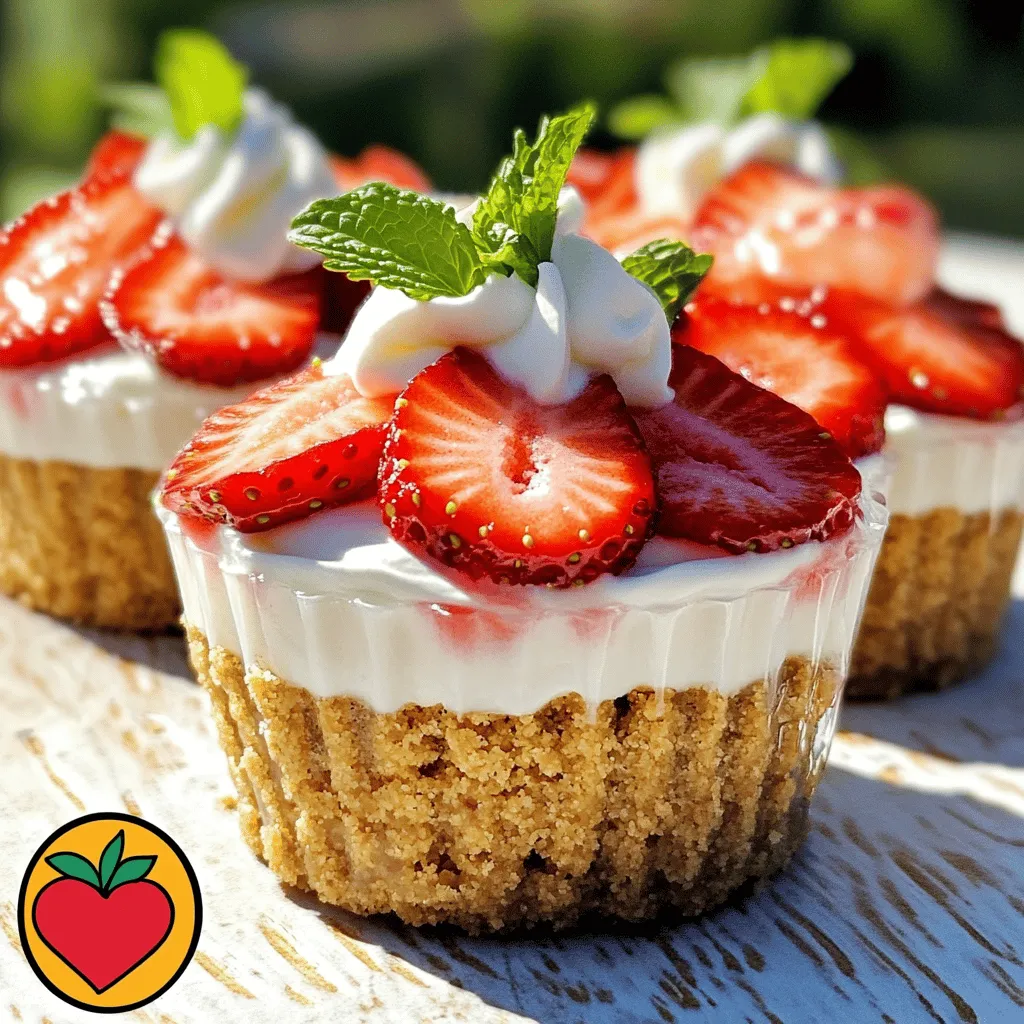 No-Bake Strawberry Cheesecake Cups Delightful Treat
