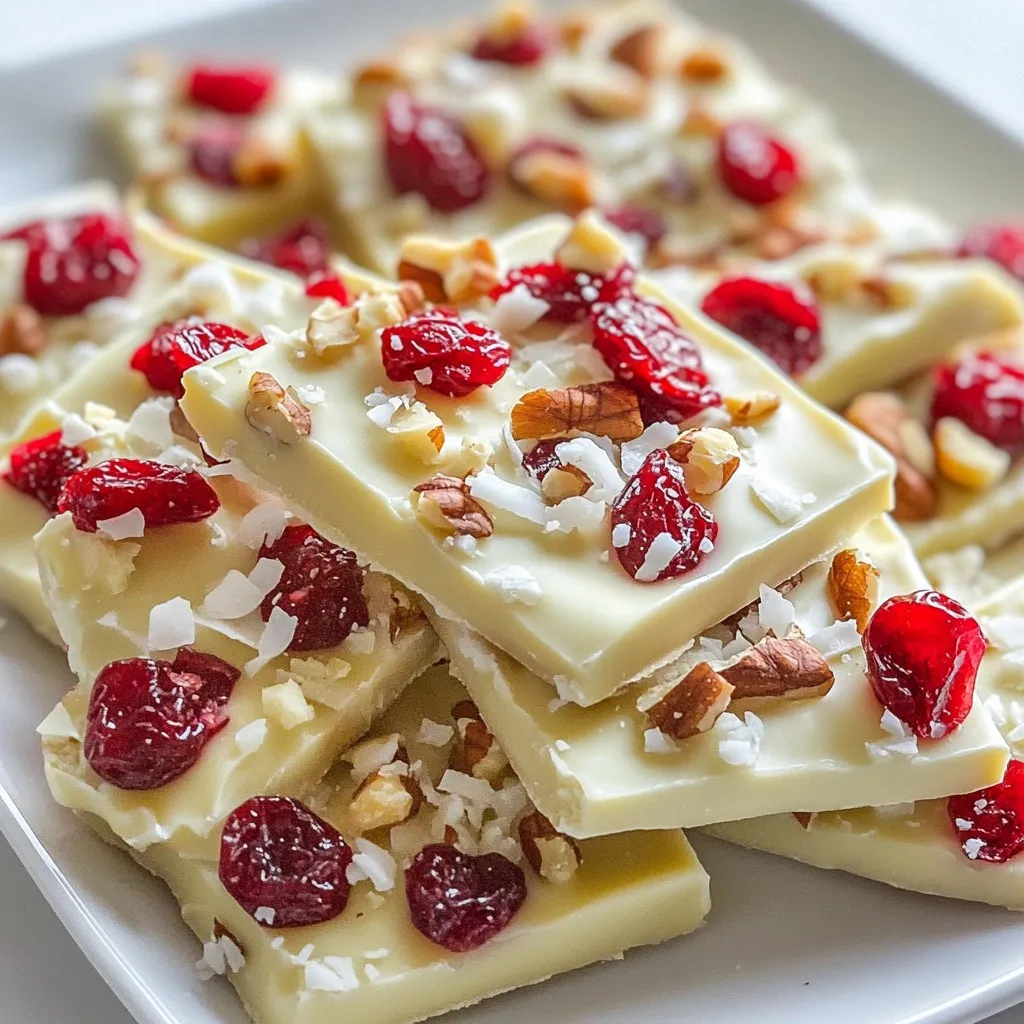 White Chocolate Cranberry Bark Festive Holiday Treat