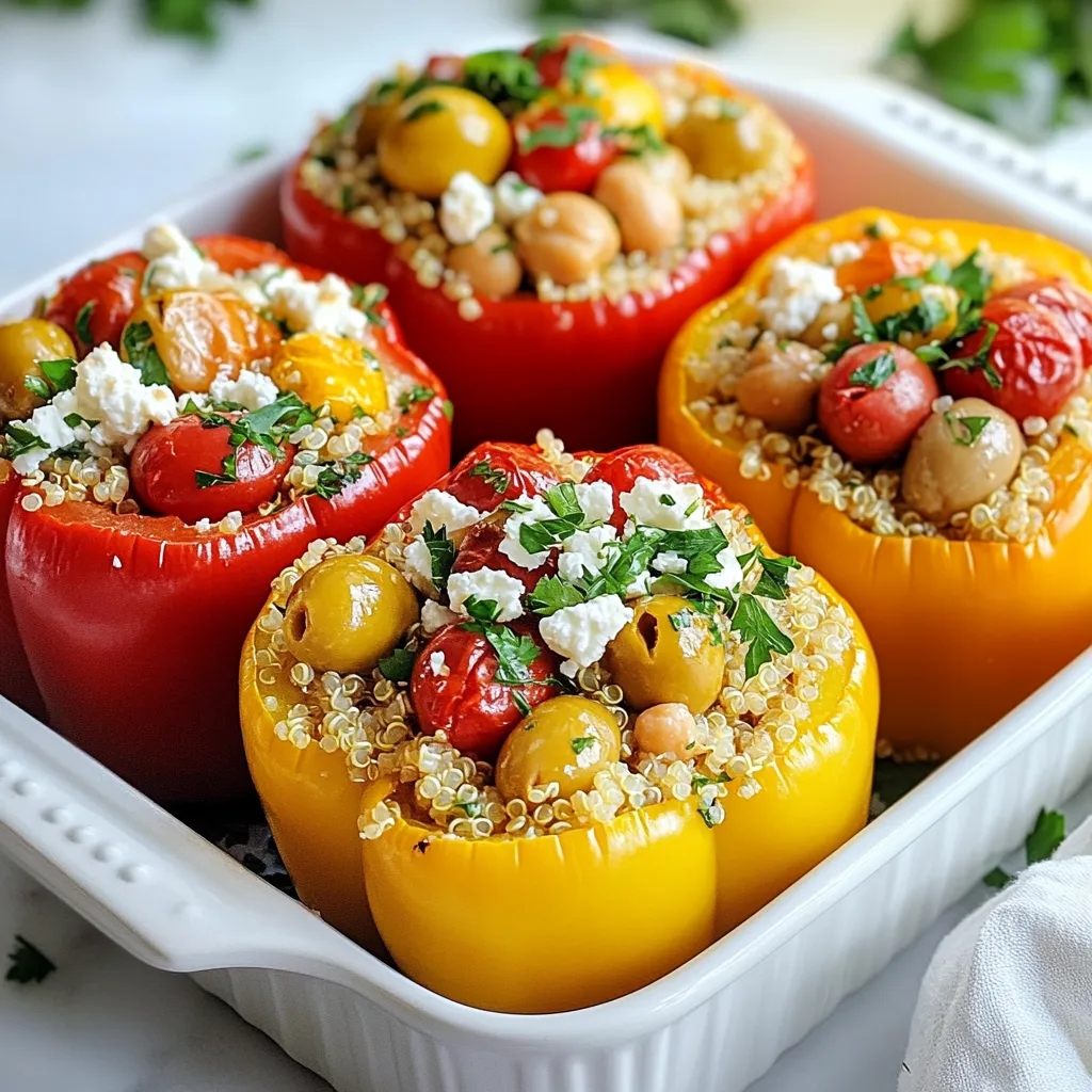 Mediterranean Quinoa Stuffed Peppers Flavorful Delight