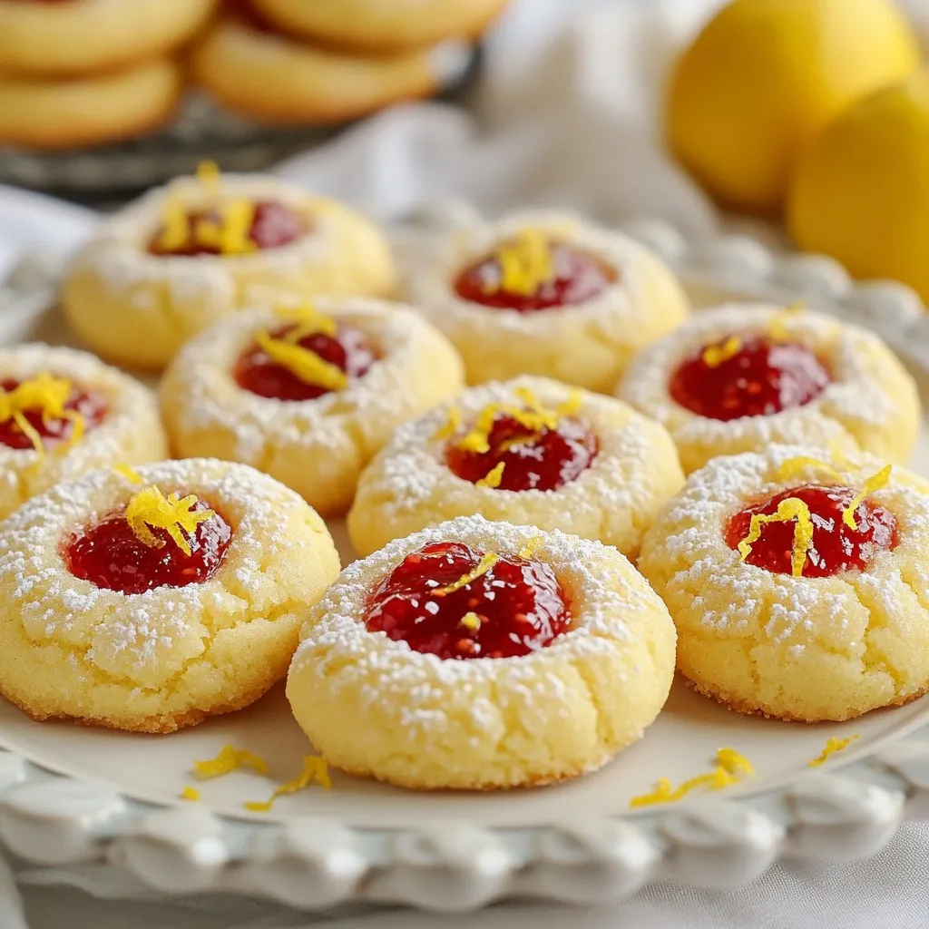 Lemon Raspberry Thumbprint Cookies Delightful Treat