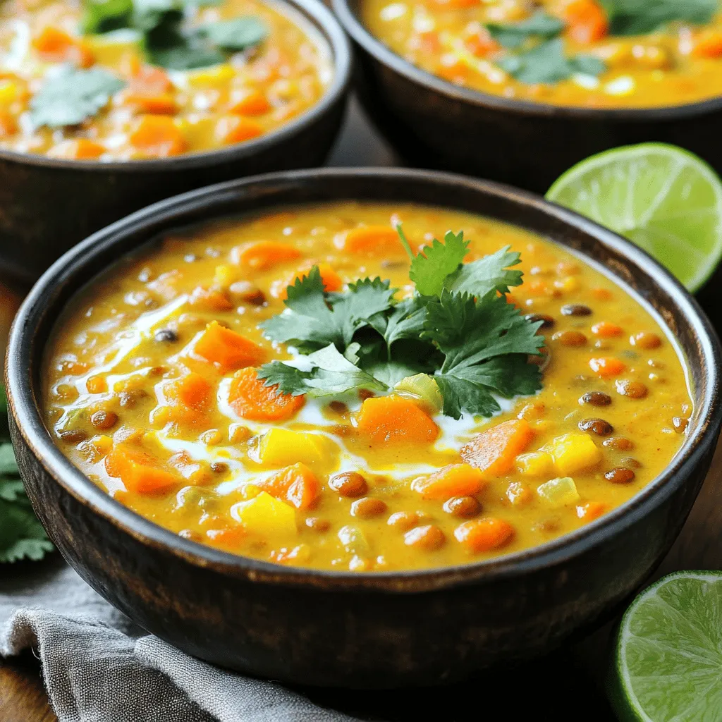 Vegan Coconut Curry Lentil Soup Simple and Tasty