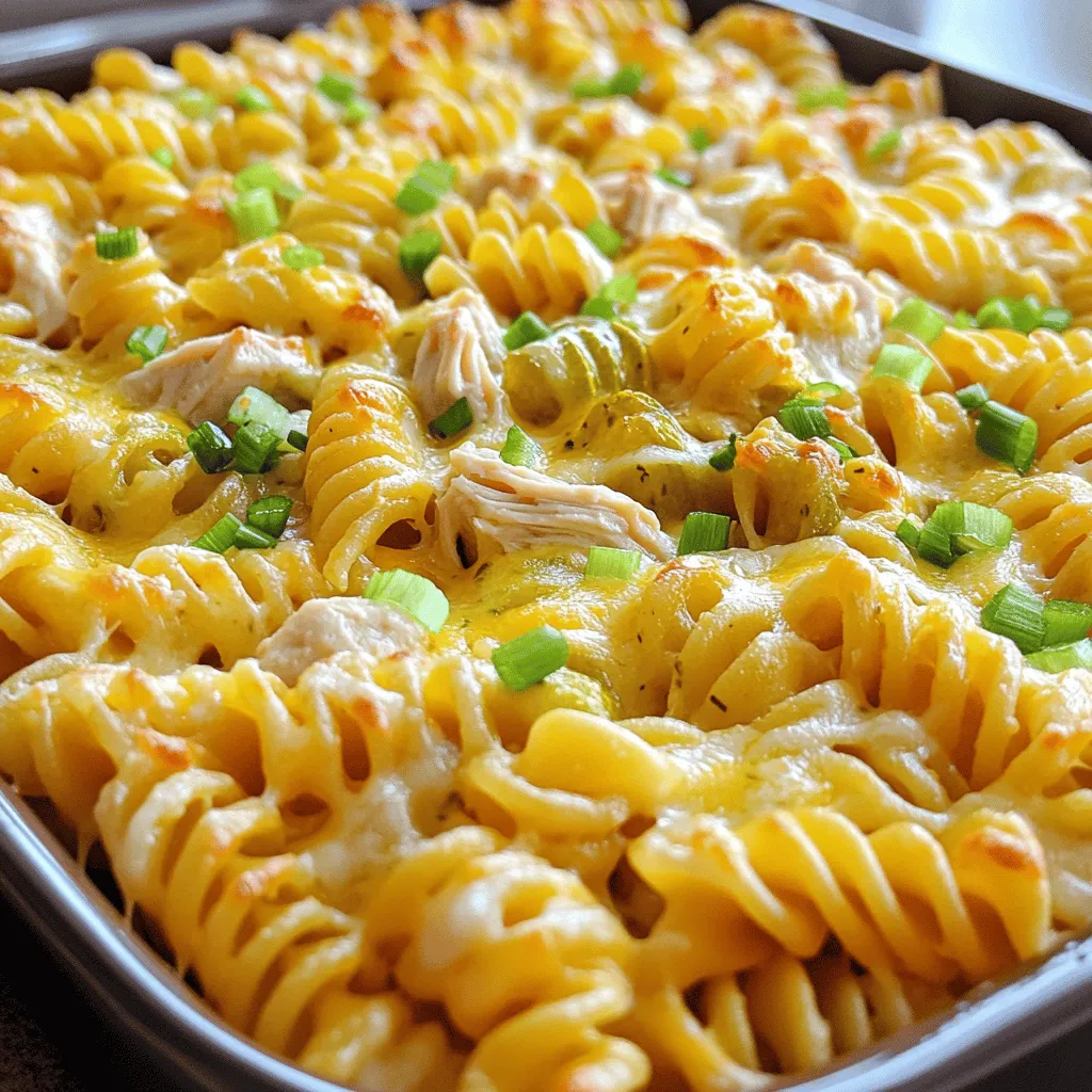 Pickle Ranch Chicken Pasta Bake Simple Comfort Dish