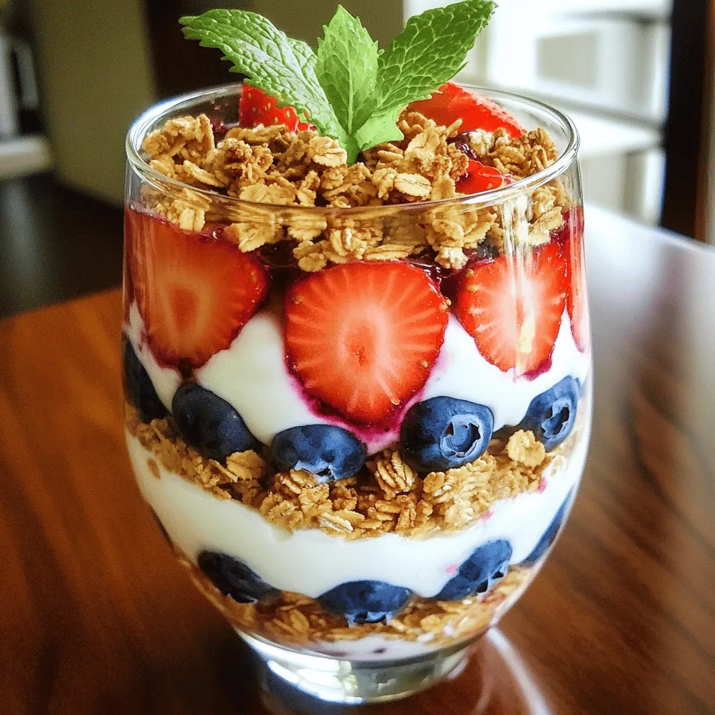 Double Berry Greek Yogurt Parfait Quick and Easy Recipe