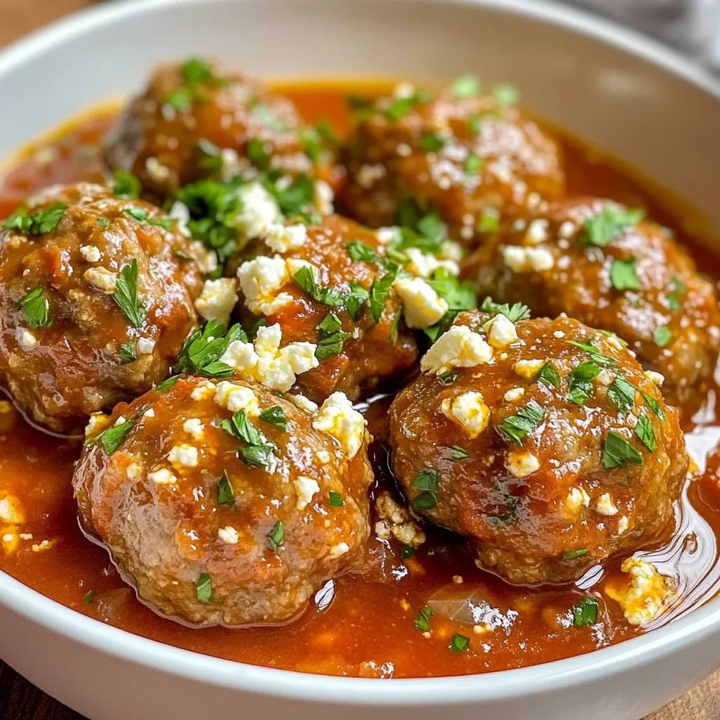 One Skillet Greek Meatballs Flavorful and Simple Dish