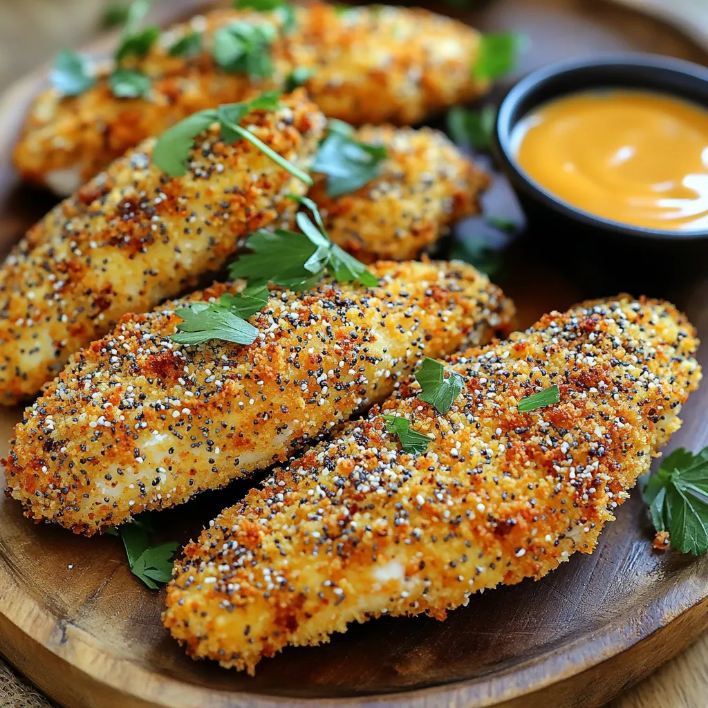 Air Fryer Everything Bagel Chicken Tenders Crispy Treat