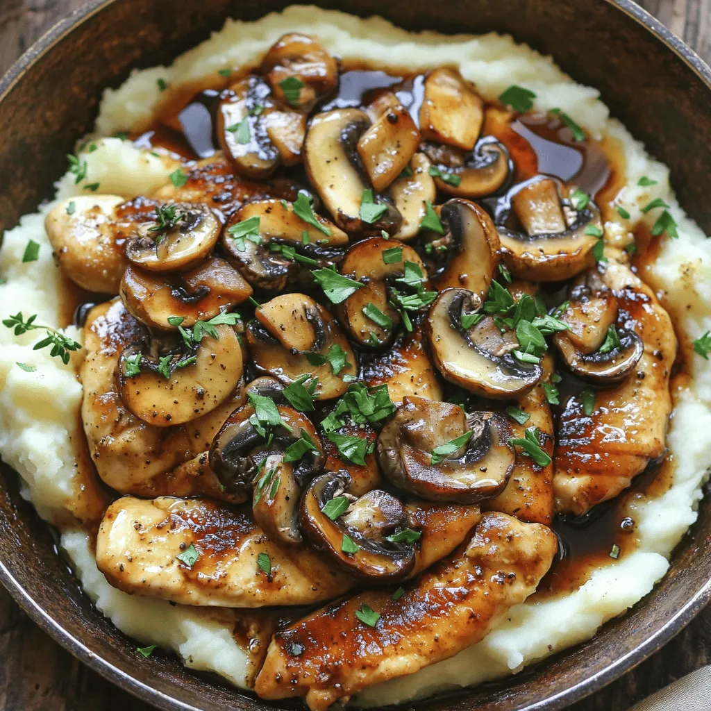- 2 chicken breasts, sliced into strips - 2 cups mixed mushrooms (shiitake, cremini, and button), sliced - 1 medium onion, thinly sliced - 3 cloves garlic, minced