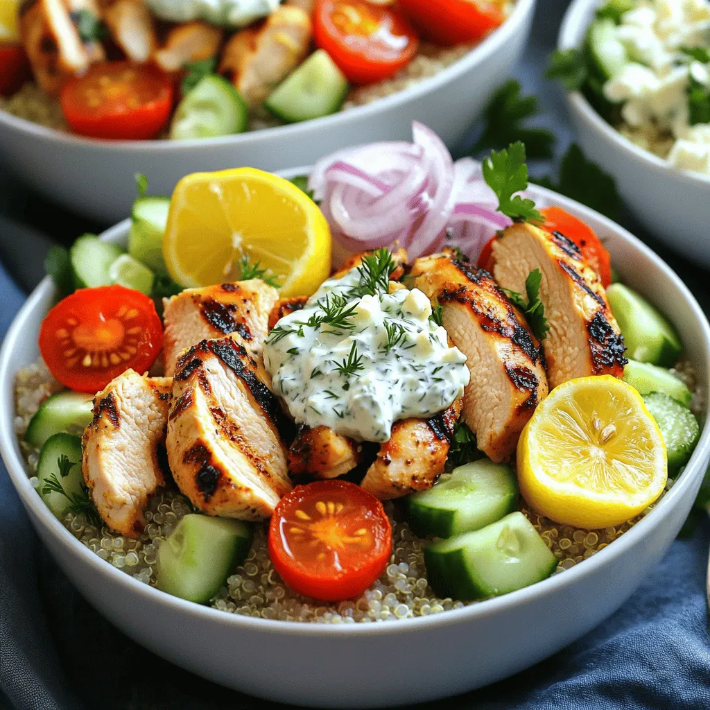 Greek Chicken Gyro Bowls Flavorful and Easy Recipe